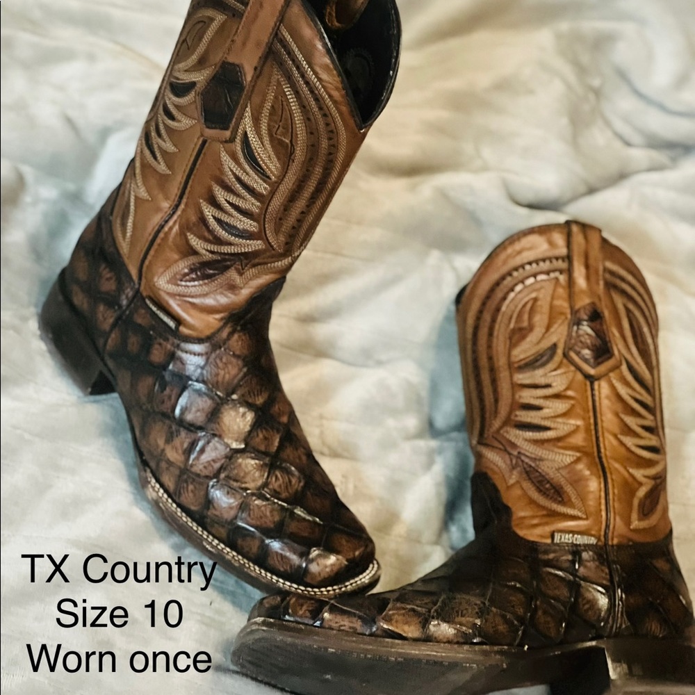 Tx country western boots. Worn one time.